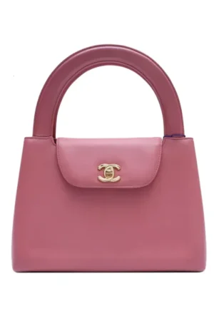 CHANEL Vintage Kelly Half Moon Tote, Pink, 1999